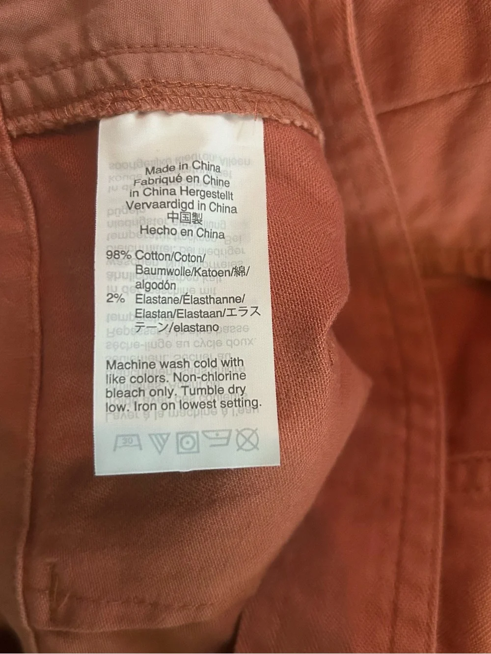 Madewell Women’s Coral Paperbag Waist Cotton Pants size 32
